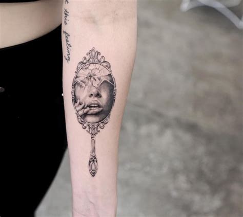 mirror tattoo|minimalist mirror tattoo.